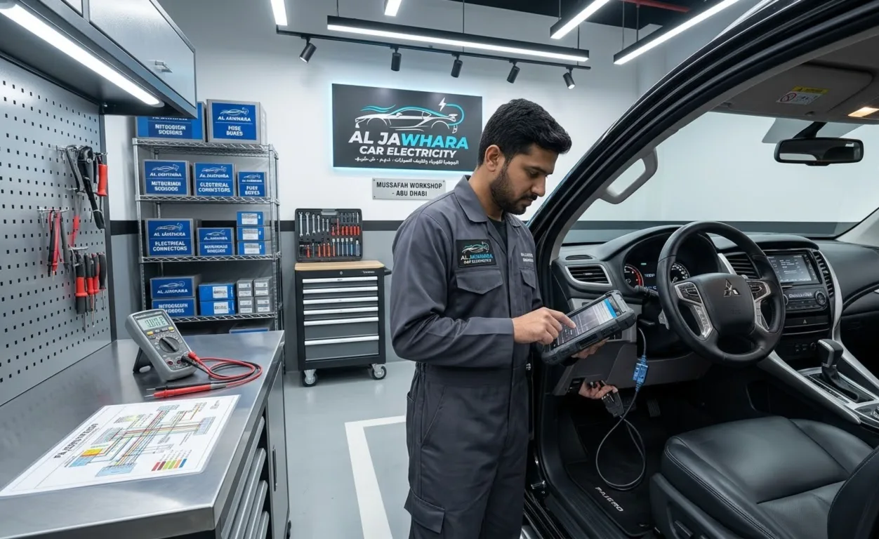 Auto electrical diagnostics at Al Jawhara, Mussafah